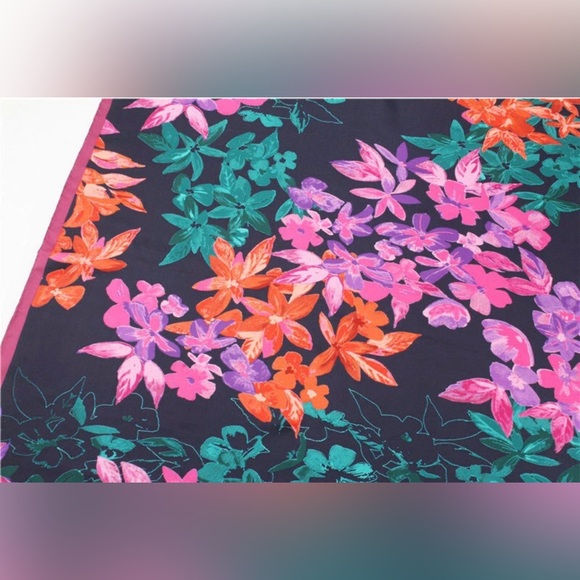 PURE SILK 35” Square Scarf Head Hair Neck Wrap violet , Pink. Shawl - Picture 3 of 9